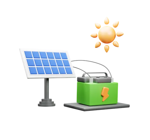 Solar Power  3D Icon