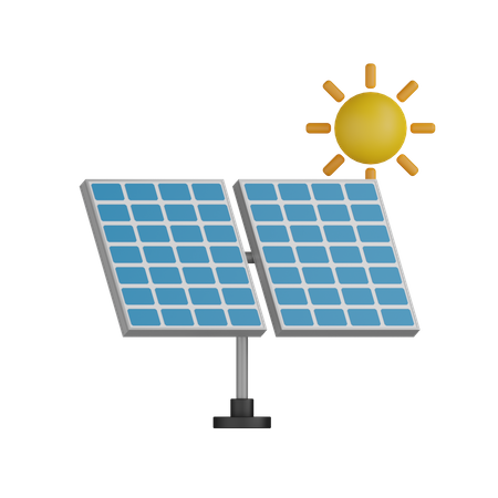 Solar Power 3D Icon