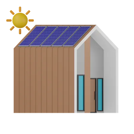 Solar Roof  3D Icon