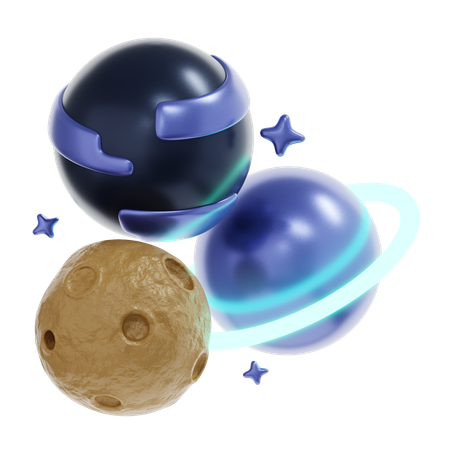 Solar System  3D Icon