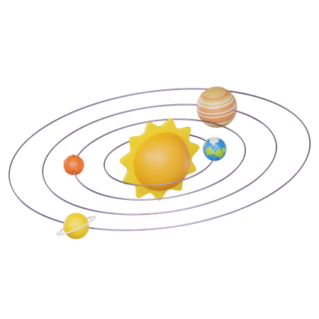太陽系  3D Icon