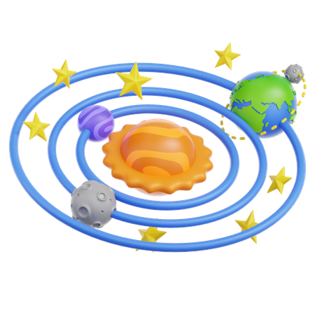 Solar System  3D Icon
