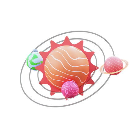 Solar System  3D Icon