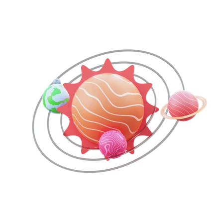 Solar System  3D Icon