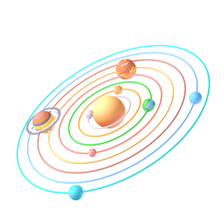 Solar System  3D Icon