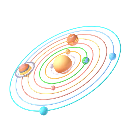 Solar System  3D Icon