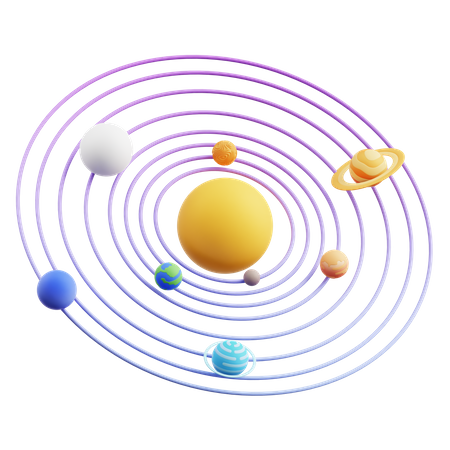 Solar System  3D Icon