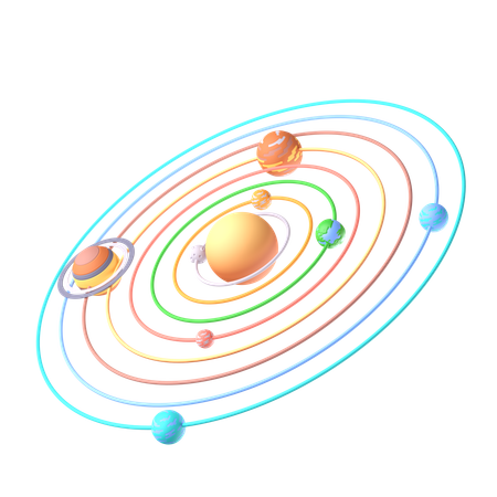 Solar System  3D Icon