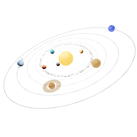 Solar System  3D Icon