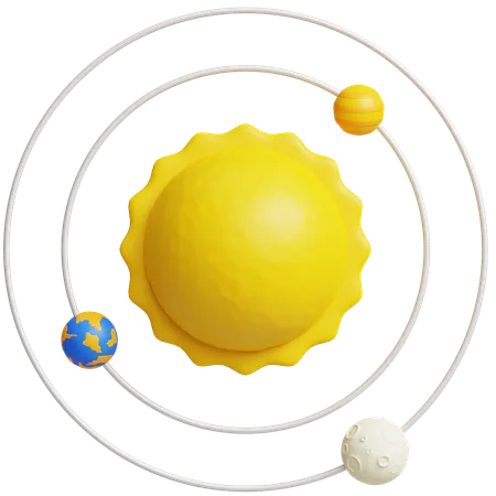 Solar System  3D Icon