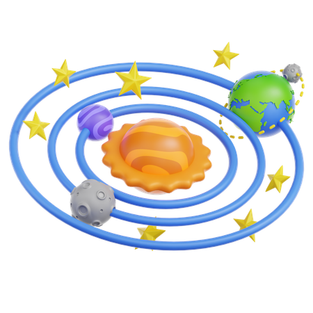 Solar System  3D Icon