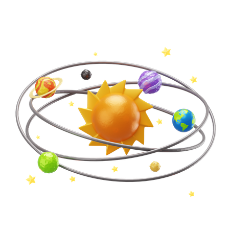 Solar System  3D Icon