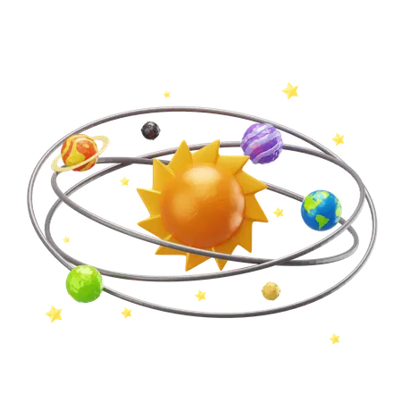 Solar System  3D Icon