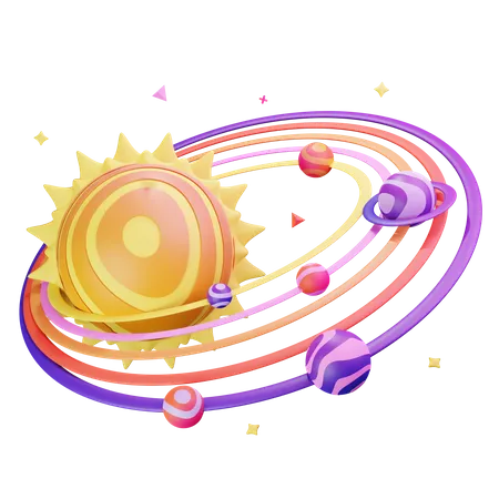 Solar System  3D Icon