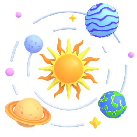 Solar system  3D Icon