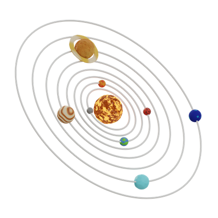 Solar System  3D Icon