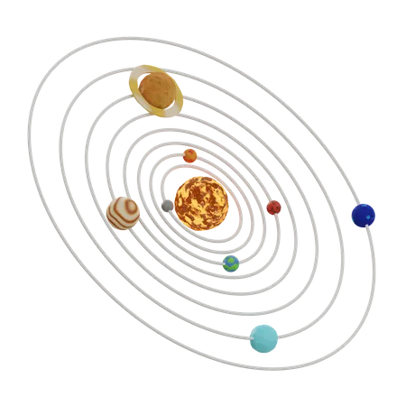 Solar System  3D Icon