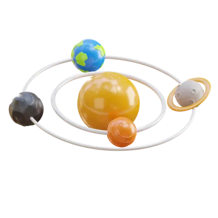 Solar System  3D Icon