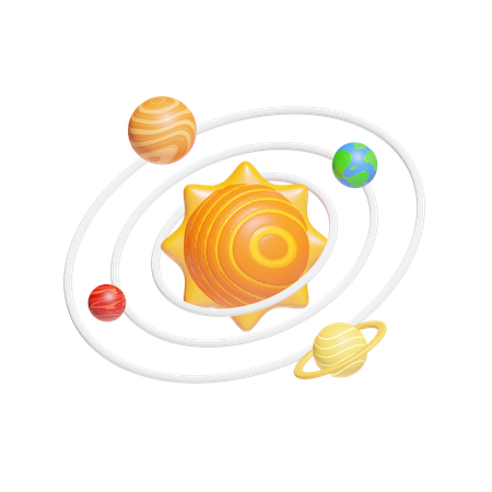 Solar System  3D Icon