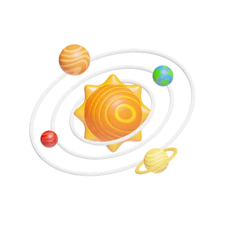 Solar System  3D Icon