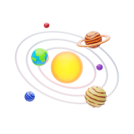 Solar System  3D Icon