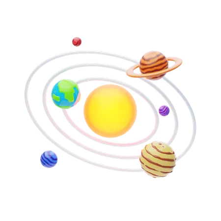 Solar System  3D Icon