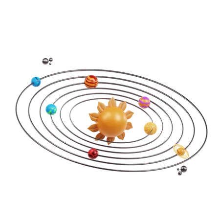 Solar System  3D Icon