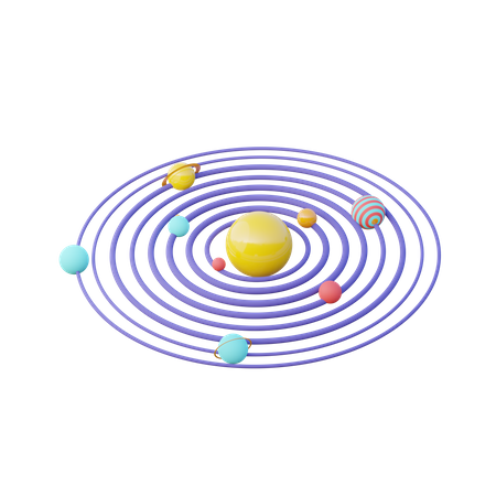 Solar System  3D Icon