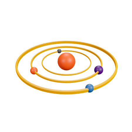 Solar System  3D Illustration