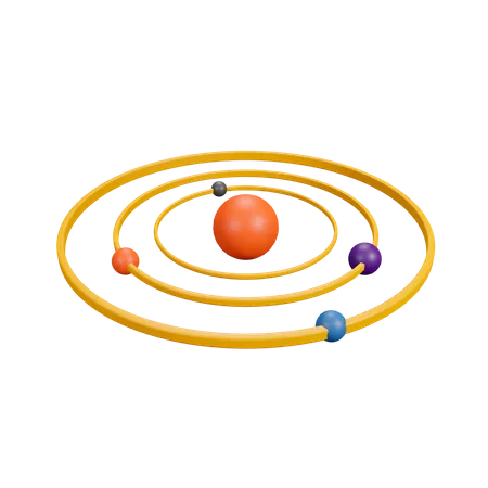 Solar System 3D Illustration