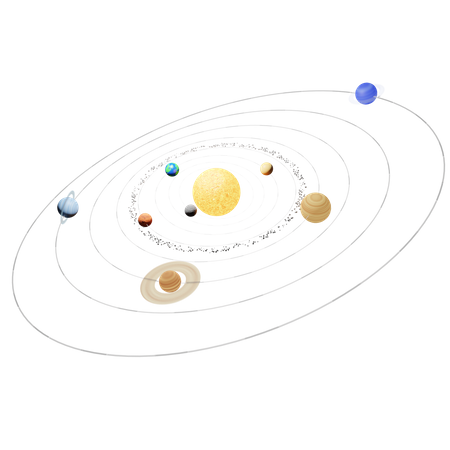 Solar System 3D Icon