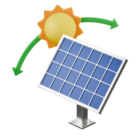 Solar Tracking  3D Icon