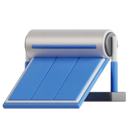 Solar Water Heating  3D Icon