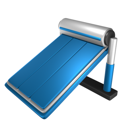 Solar Water Heating  3D Icon