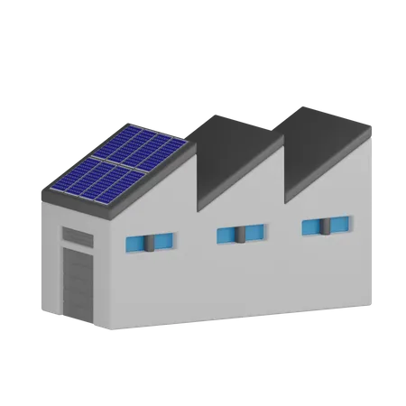 Solargebäude  3D Icon