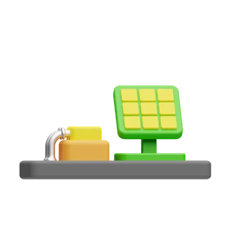 Sonnenkollektor  3D Icon