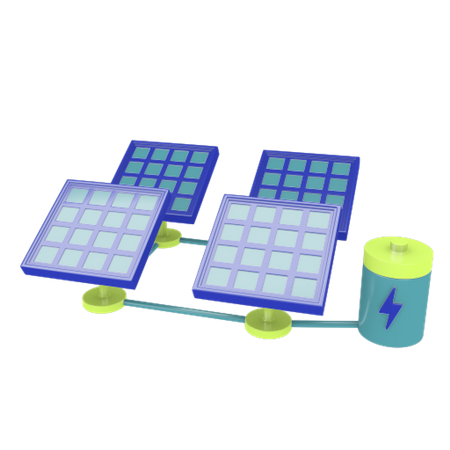 Solarstromversorgung  3D Icon