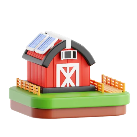 Solarstrom auf dem Bauernhof  3D Icon