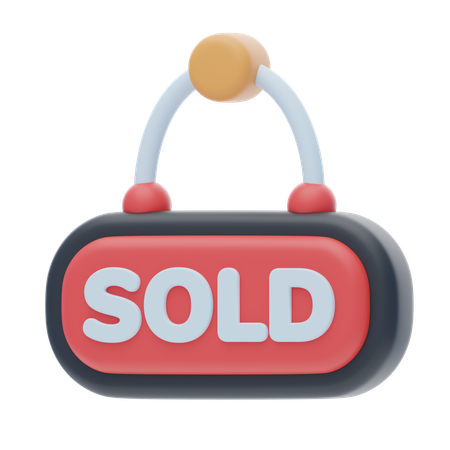 Sold Board  3D Icon