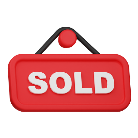 Sold Board  3D Icon