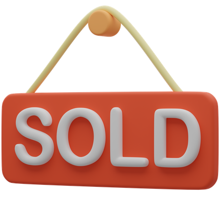 Sold Board  3D Icon