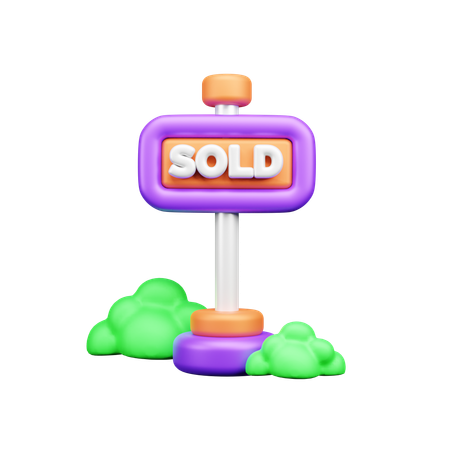 Sold Board  3D Icon