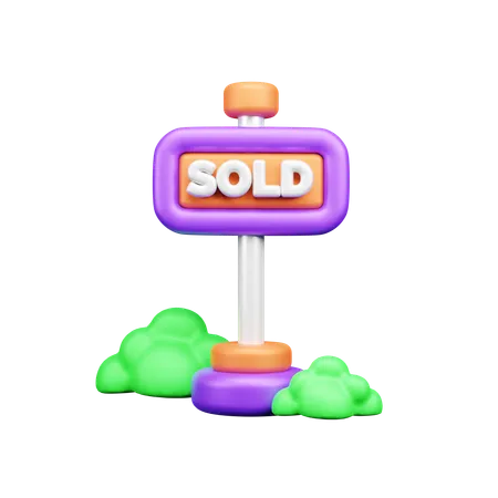 Sold Board  3D Icon