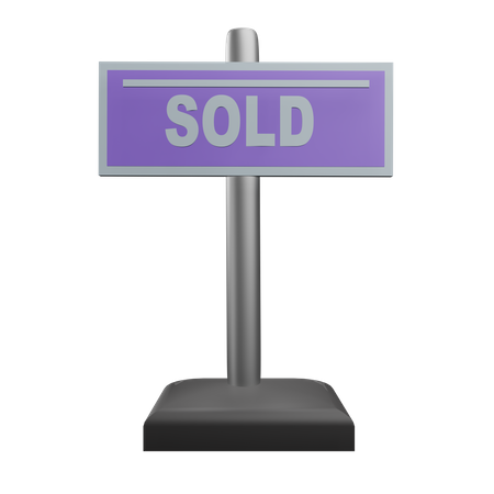 Sold Board  3D Icon