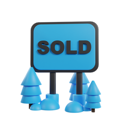 Sold Board  3D Icon