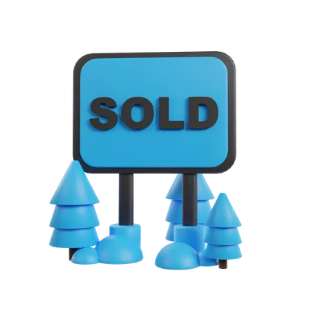 Sold Board  3D Icon