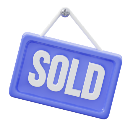 Sold Board  3D Icon