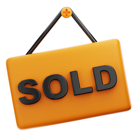 Sold Board  3D Icon