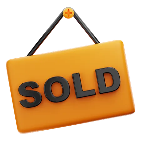 Sold Board  3D Icon