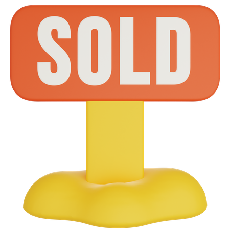 Sold Board  3D Icon